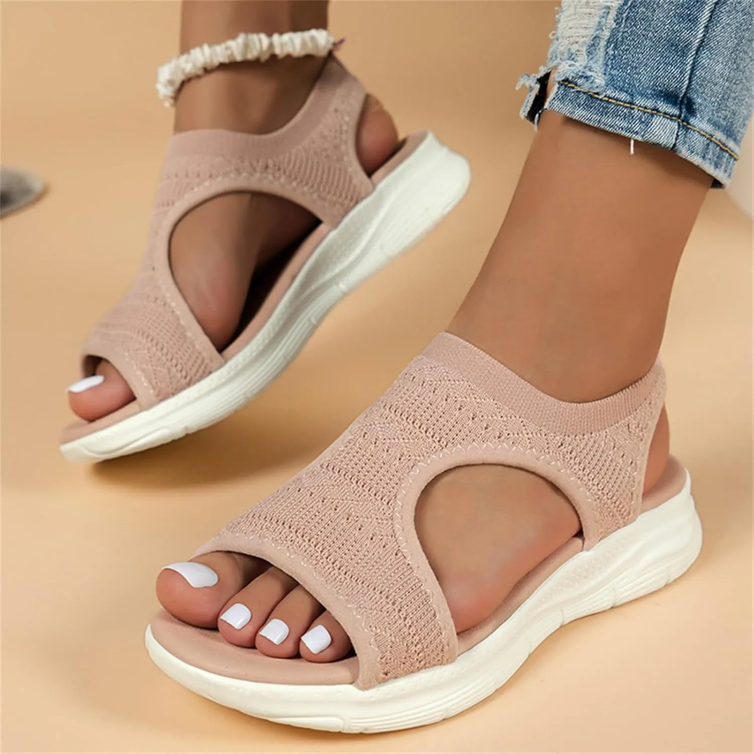 Sandals Women Comfortable Cute Orthopedic Sandals Slip On Orthotic Casual Summer Walking Shoes With Arch Support 2025