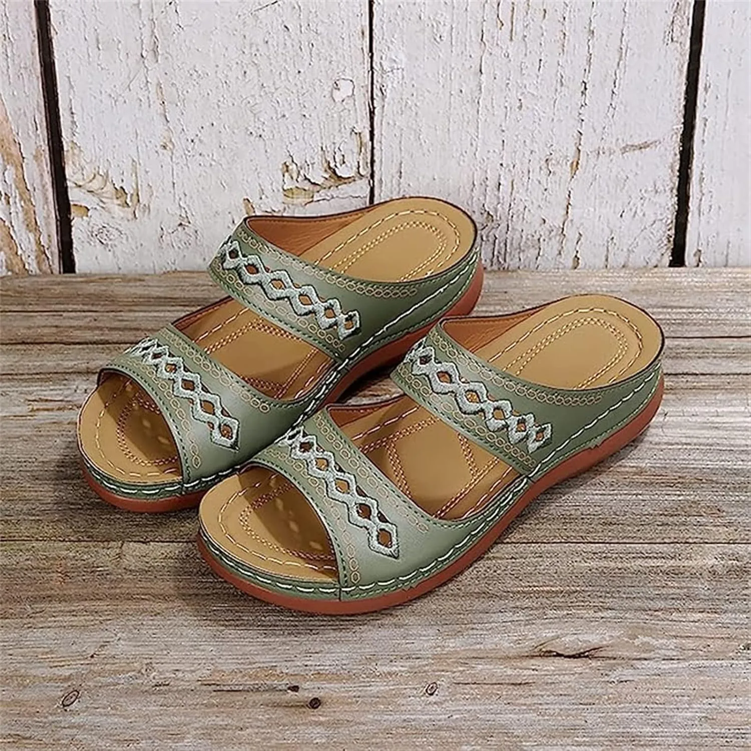 Sandals Women Dressy Summer Flat Island Cute Casual Beach Shoes Orthotic Flip Flops Slides Orthopedic Slippers 2025