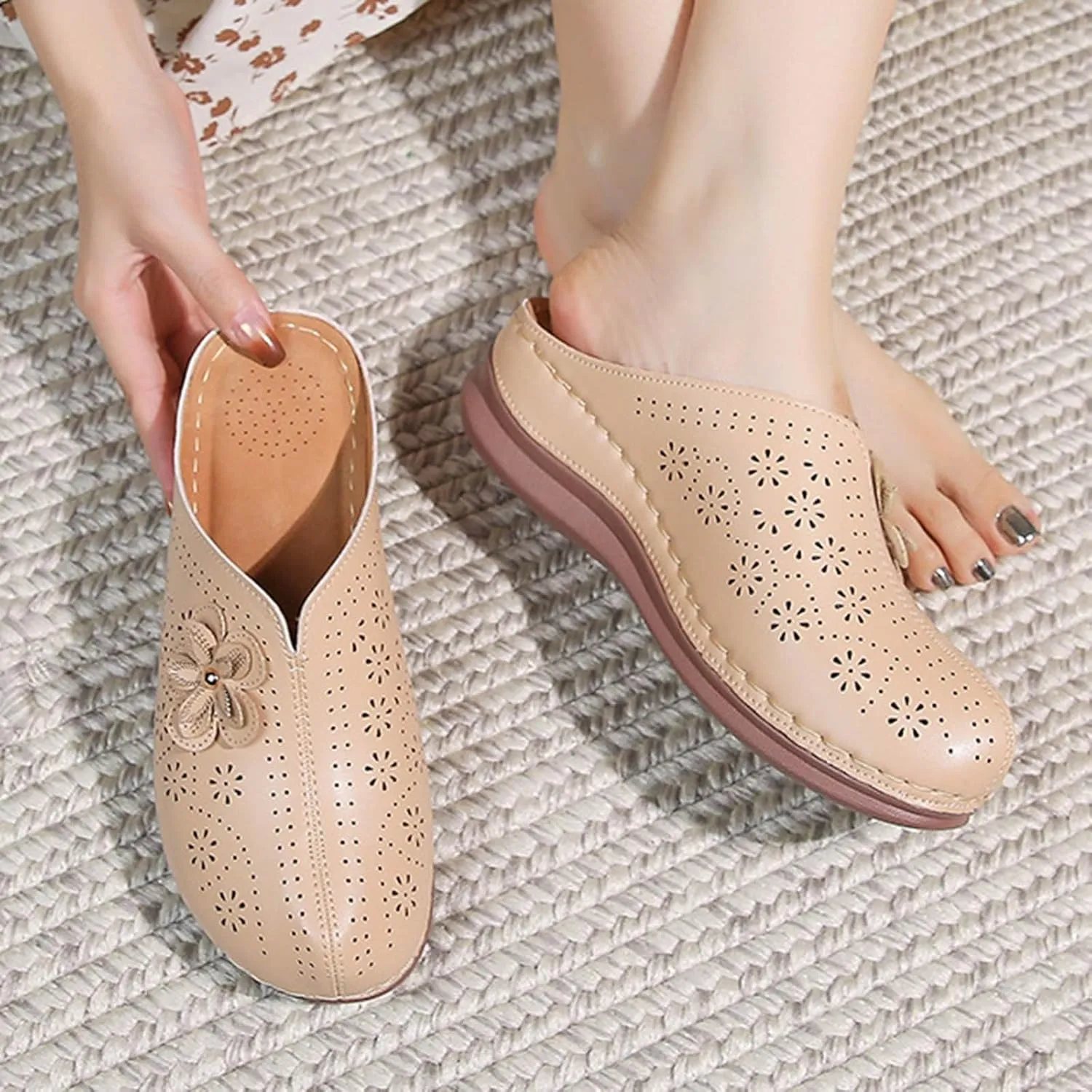Sandals Women Thick Sole Orthopedic Womens Sandals Summer Dress Flats Casual Beach Comfortable Platform Sandals