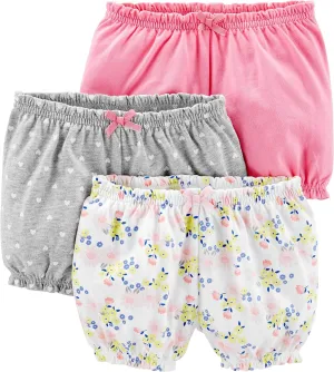 Simple Joys by Carter's Girls' 3-Pack Knit Shorts
