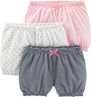 Simple Joys by Carter's Girls' 3-Pack Knit Shorts
