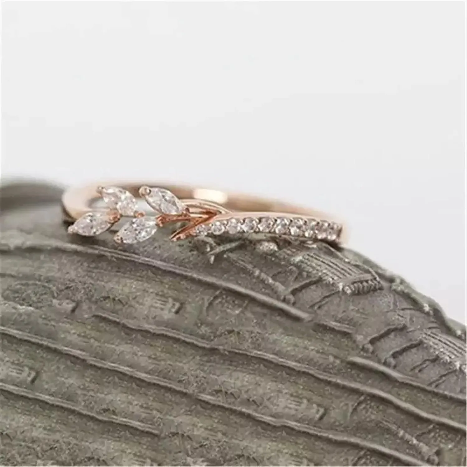 Simulated Diamond Engagement Ring,925 Sterling Silver Cubic Zirconia Wedding Bands for Her Anniversary Promise Rose Gold Ring