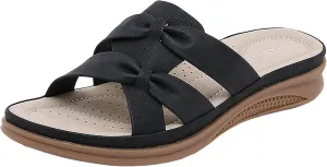 Slide Sandals for Women Women's Sandals Flat Sandal Womens Dressy Dress Outdoor Ankle Elastic Open Toe