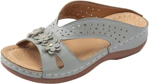 Slip On Dressy Summer Comfortable Slides Sandals Lightweight Memory Foam Platform Shoes Womens Casual Sandals