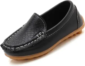 Sole Rubber Loafers Shoes for Kids Toddler Non Slip Leather Lightweight Ankle Sandals Casual Comfy Flat Sneakers