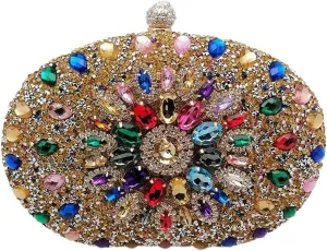 Solyinne Evening Bags for Women Luxury Handbags Bride Wallet Glitter Multicolor Rhinestone Bags Weddings Formal Prom Party