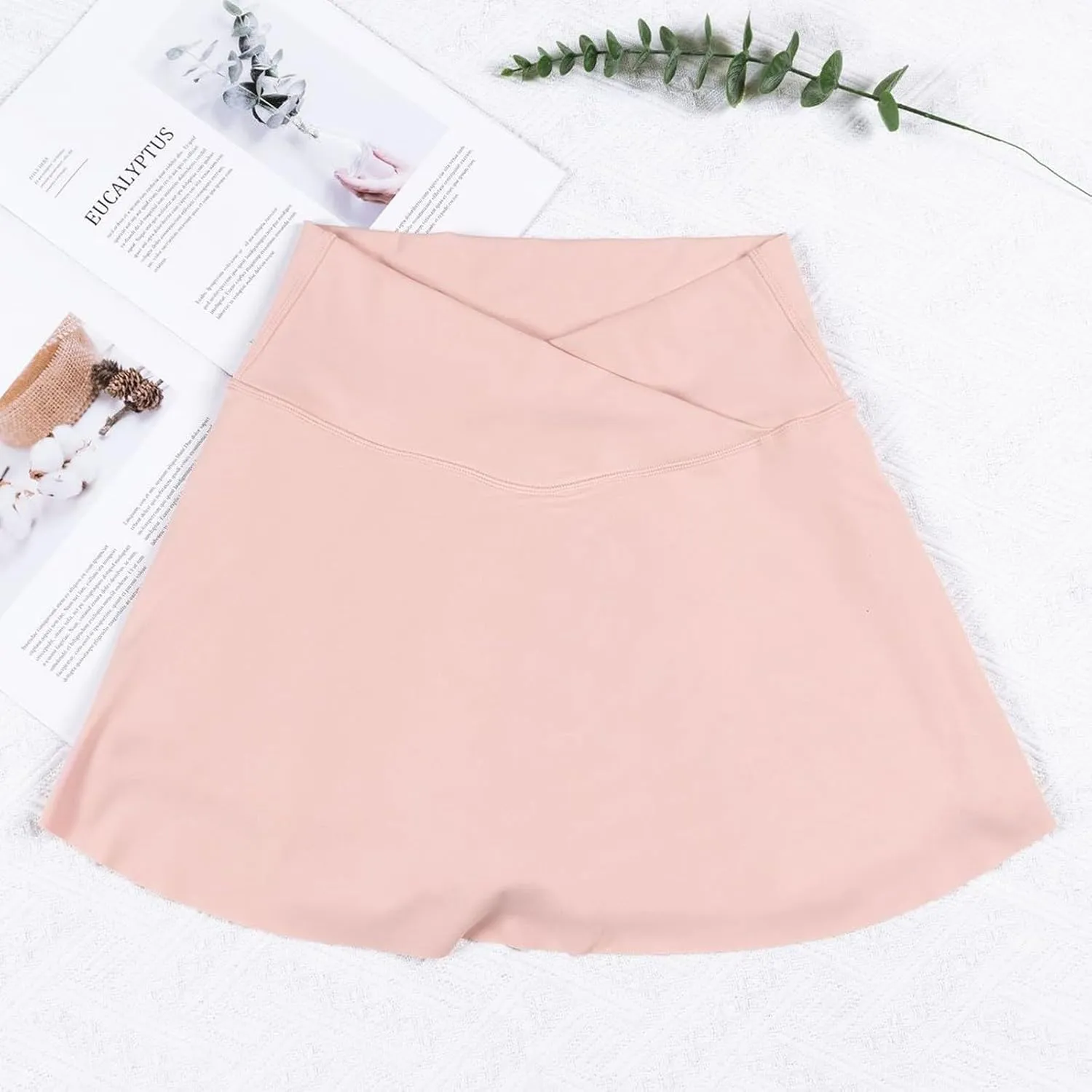 Tennis Skirts for Women with Shorts Athletic Skorts High Waisted Skater Golf Skirt Crossover Yoga Shorts Pickleball Outfits