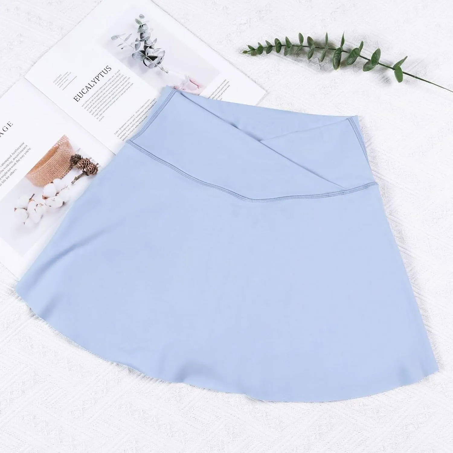 Tennis Skirts for Women with Shorts Summer Built-in Shorts Crossover Tennis Golf Workout Skirts Short with Pockets