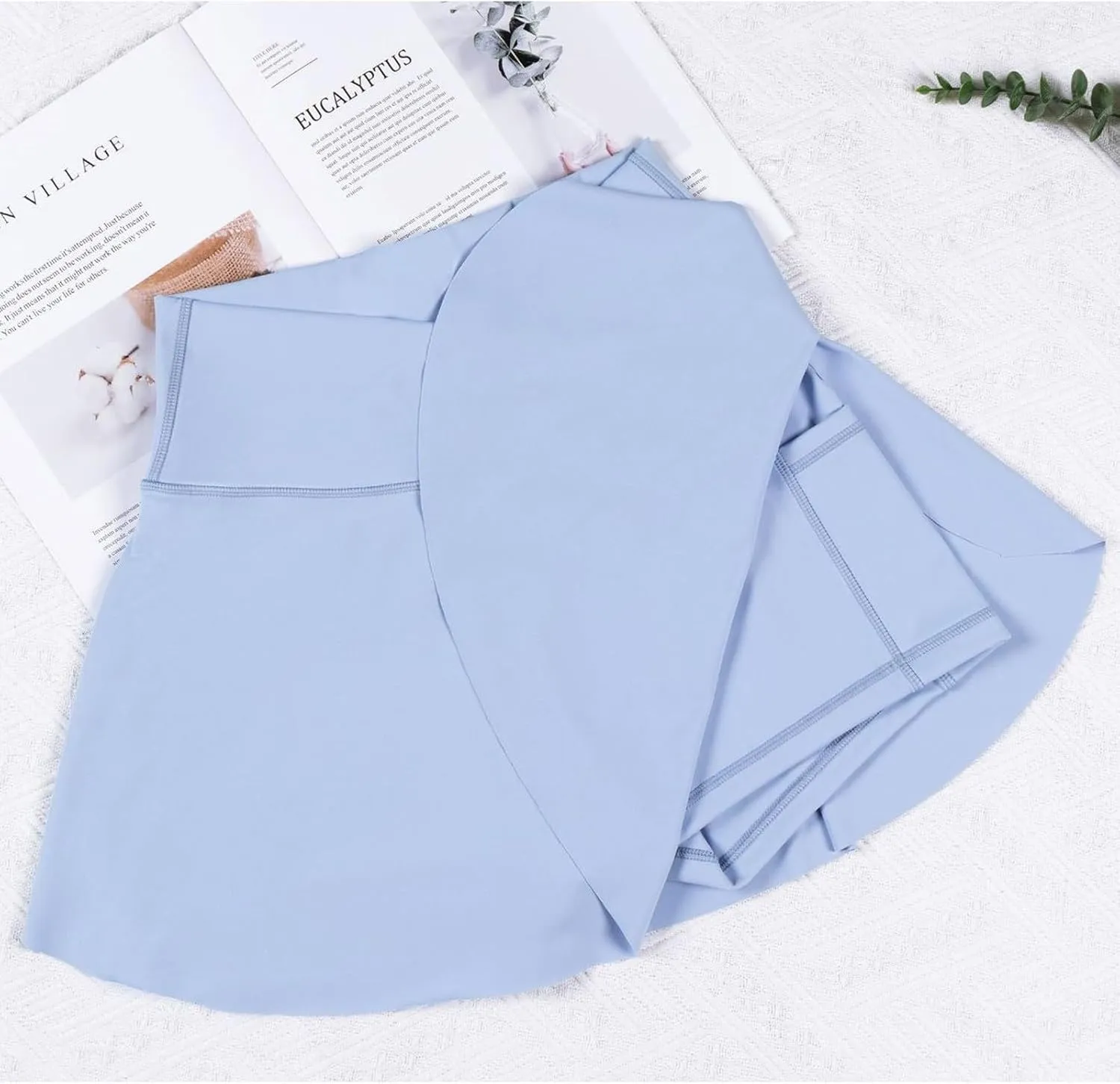 Tennis Skirts for Women with Shorts Summer Built-in Shorts Crossover Tennis Golf Workout Skirts Short with Pockets