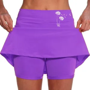 Tennis Skorts for Women High Waisted Running Golf Skirt with Shorts Tum Control Athletic A-Line Skirt with Pockets