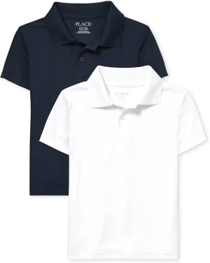 The Children's Place Boys Multipack Short Sleeve Performance Polos