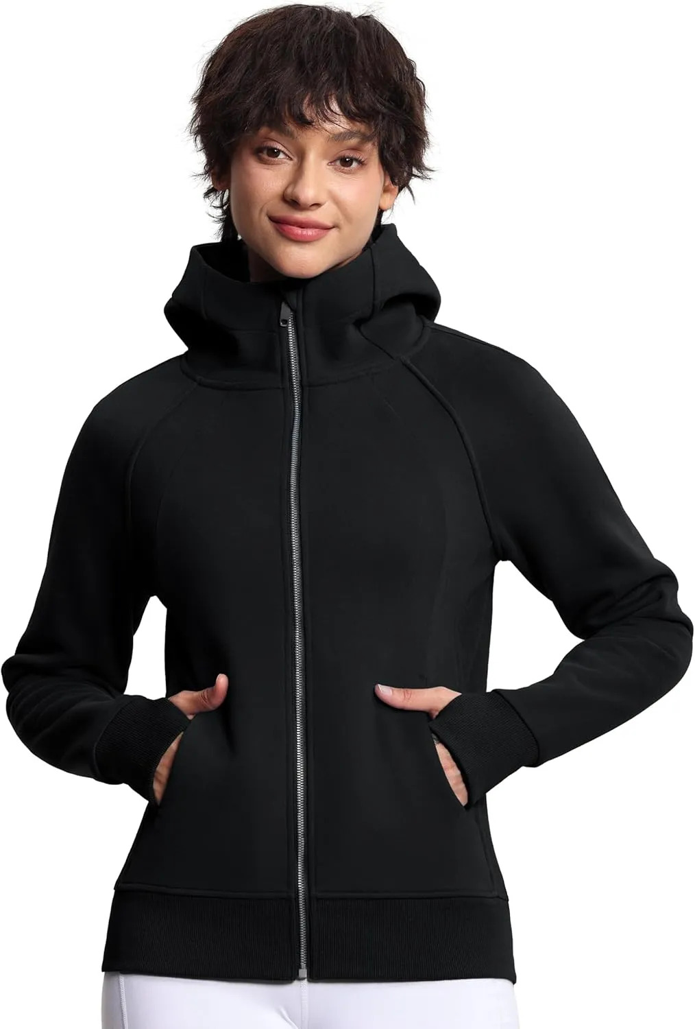 THE GYM PEOPLE Women's Zip Up Hoodies Fleece Workout Jackets Sweatshirts with Pockets Thumb Hole