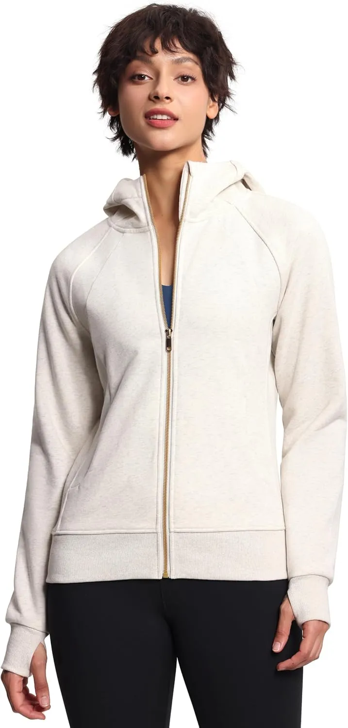 THE GYM PEOPLE Women's Zip Up Hoodies Fleece Workout Jackets Sweatshirts with Pockets Thumb Hole