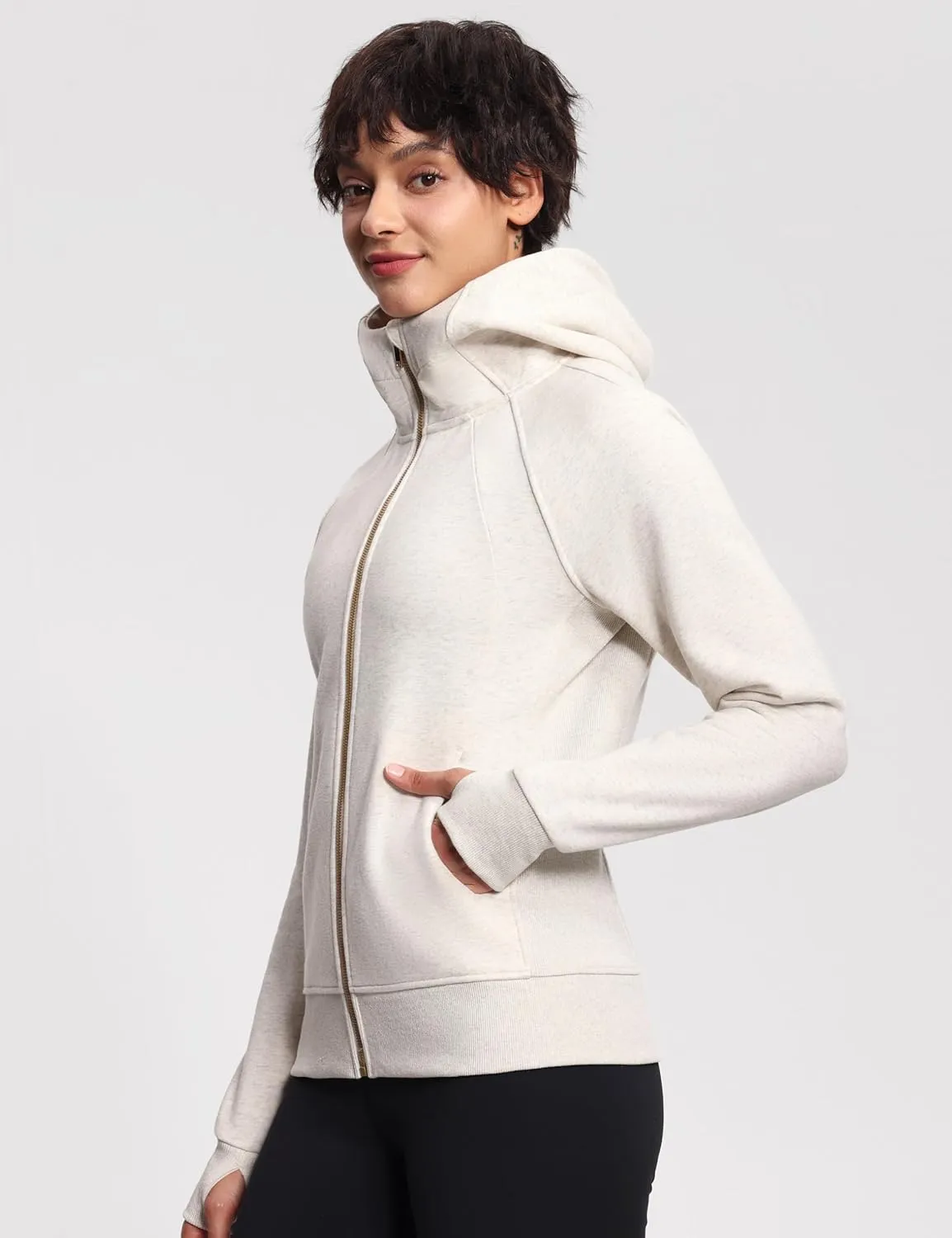 THE GYM PEOPLE Women's Zip Up Hoodies Fleece Workout Jackets Sweatshirts with Pockets Thumb Hole
