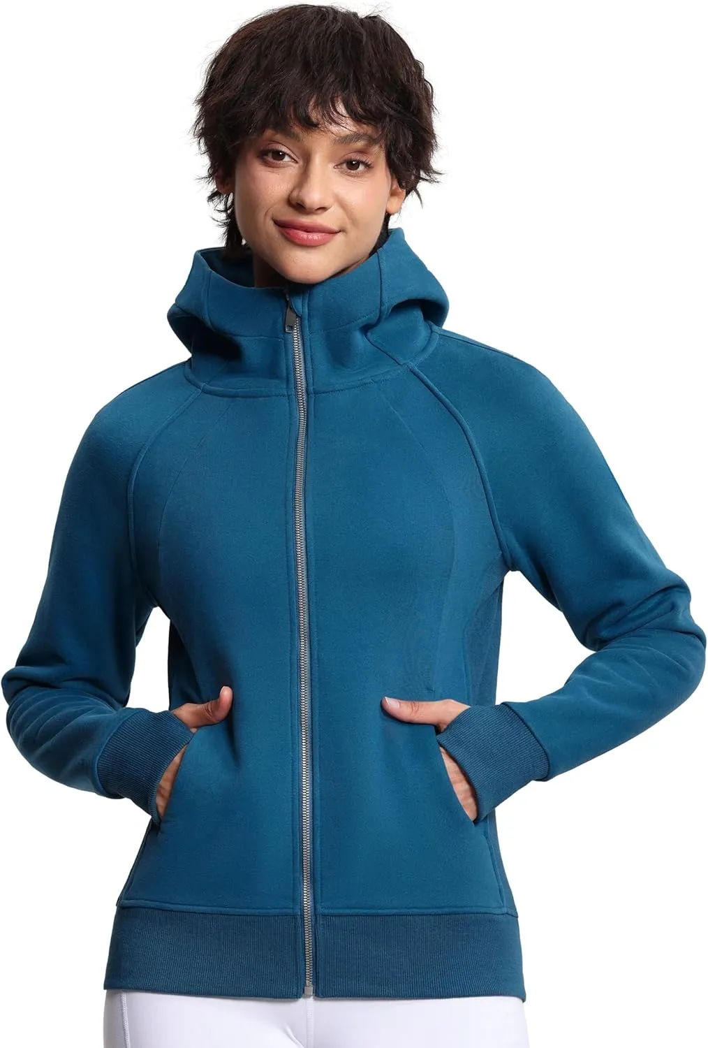 THE GYM PEOPLE Women's Zip Up Hoodies Fleece Workout Jackets Sweatshirts with Pockets Thumb Hole