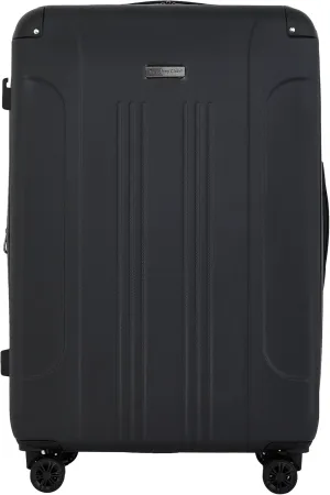 Travelers Club Chicago Plus Hardside Luggage, Black, 20" Carry-On