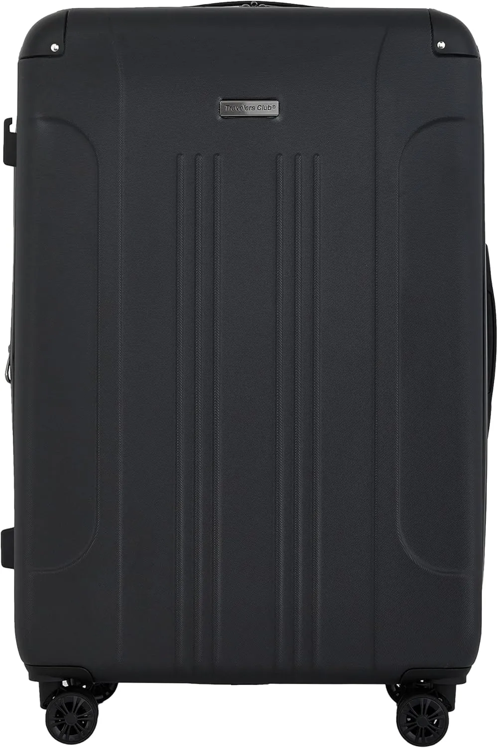 Travelers Club Chicago Plus Hardside Luggage, Black, 20" Carry-On