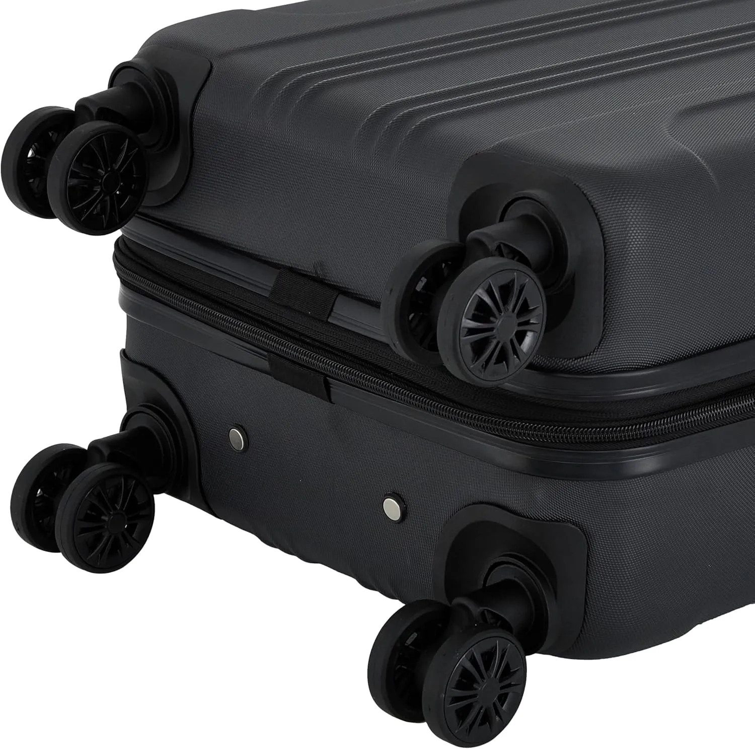Travelers Club Chicago Plus Hardside Luggage, Black, 20" Carry-On