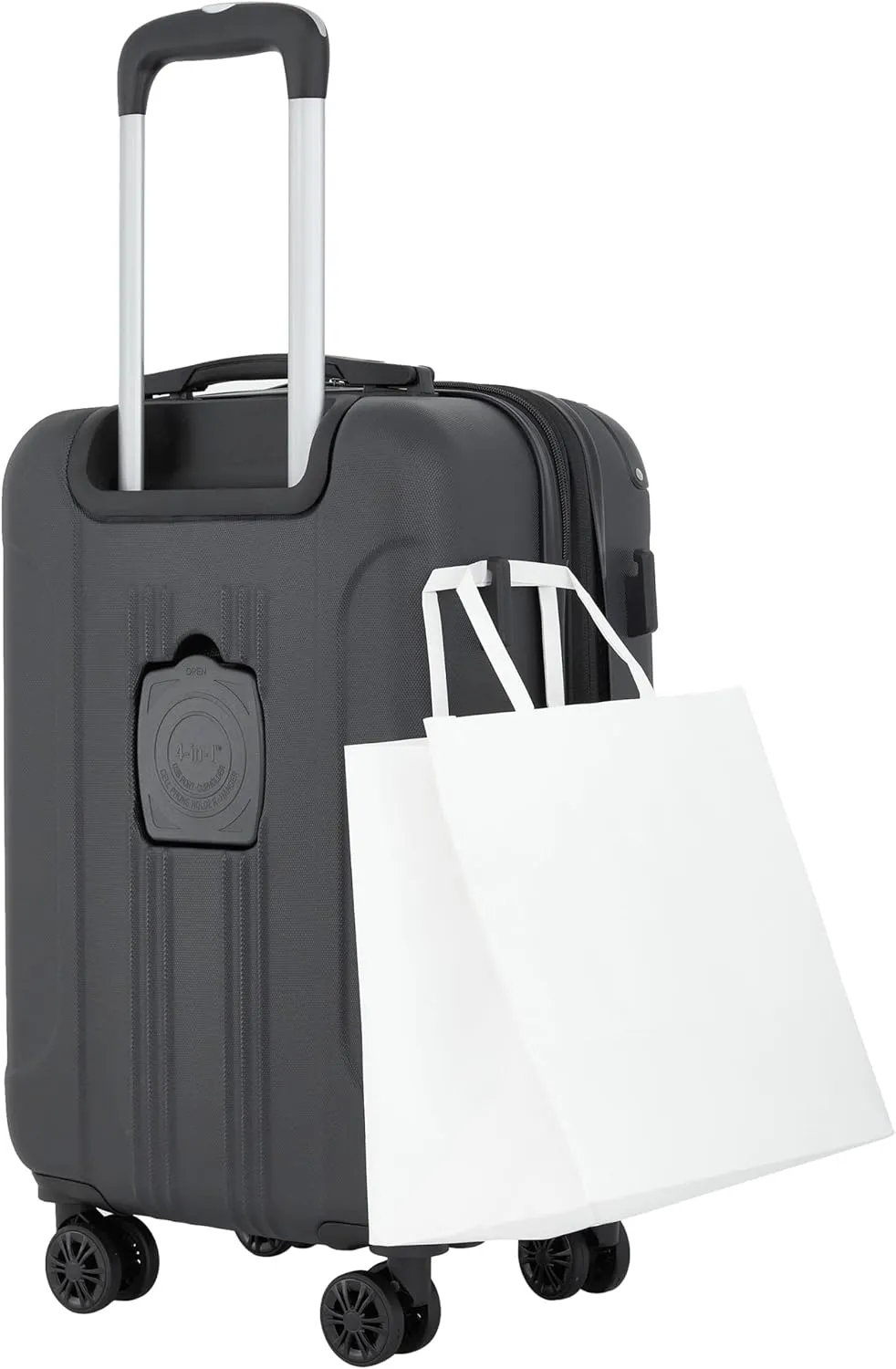 Travelers Club Chicago Plus Hardside Luggage, Black, 20" Carry-On