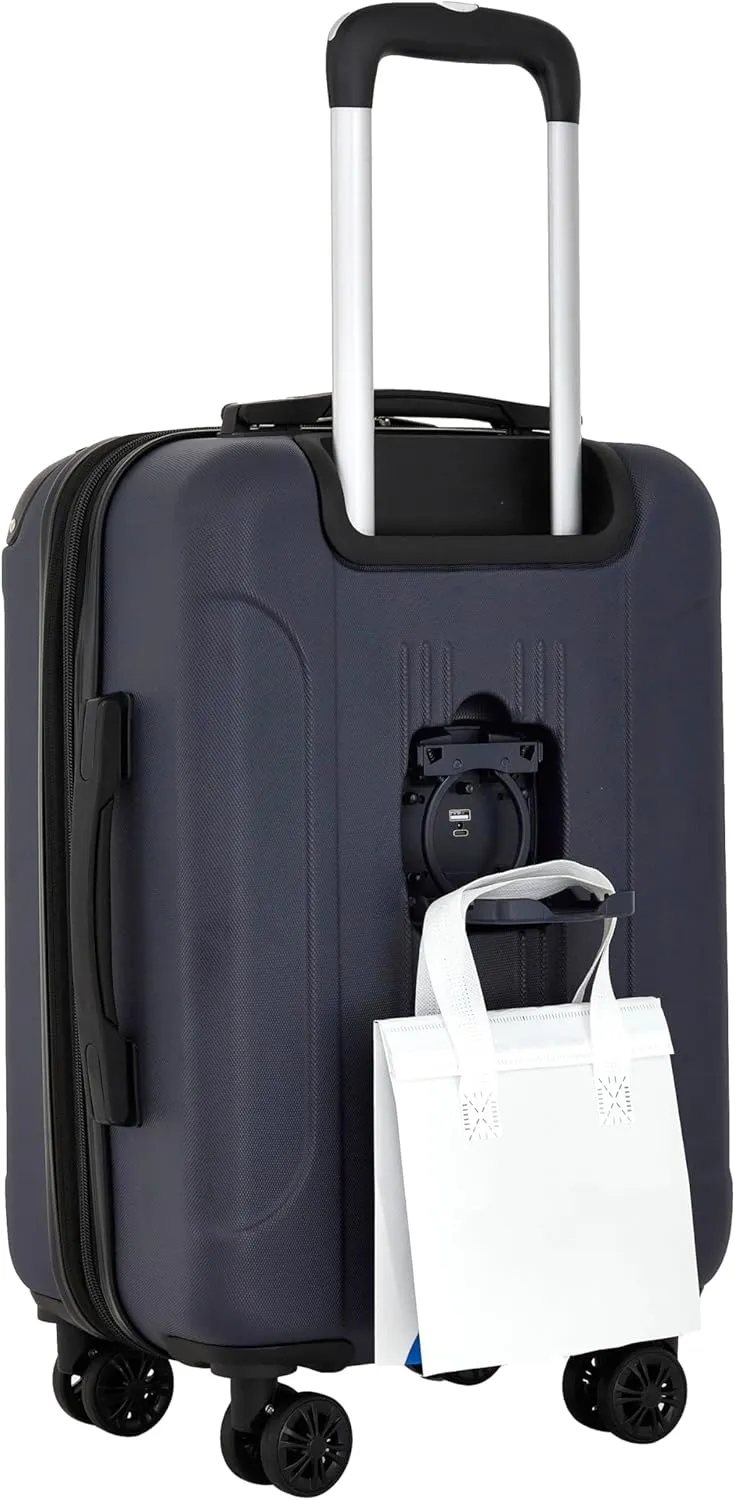 Travelers Club Chicago Plus Hardside Luggage, Navy, 20" Carry-On