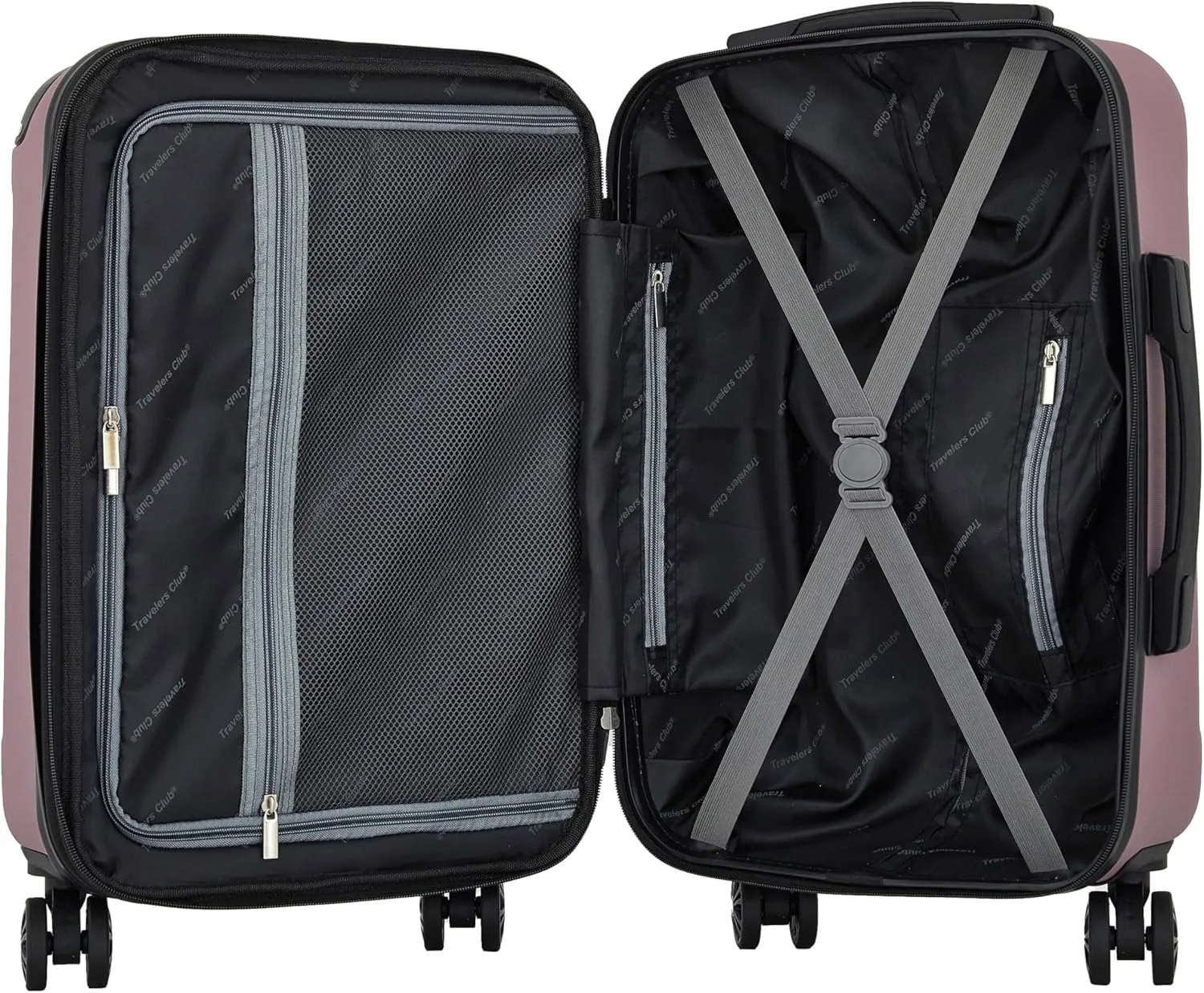 Travelers Club Chicago Plus Hardside Luggage, Purple