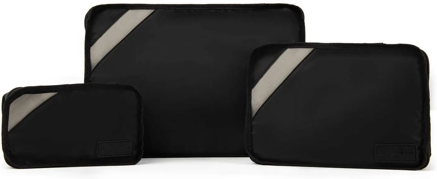 Travelpro Essentials-Packing Cubes, Black, 3-Pack (S/M/L)