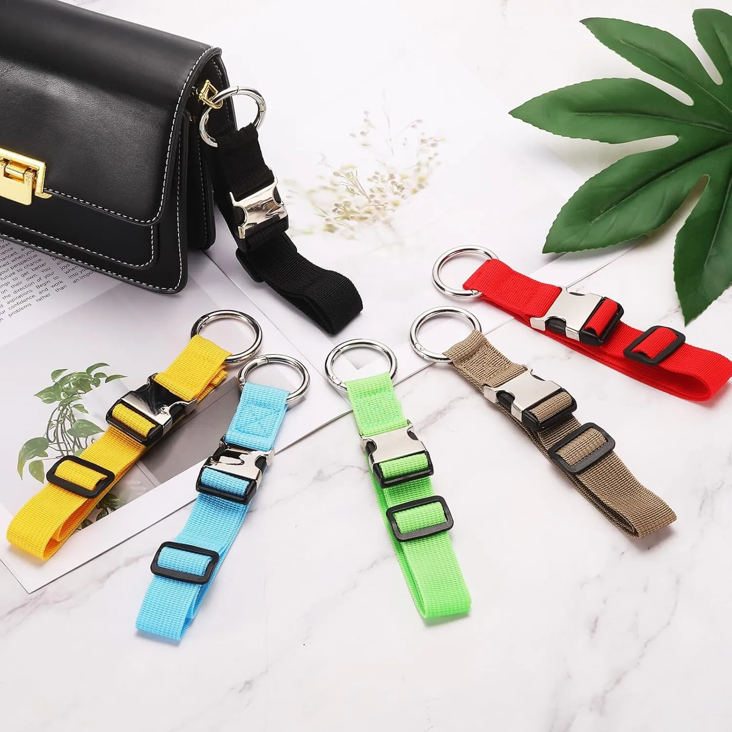 uxcell Add A Bag Luggage Straps Adjustable Luggage Connector Strap with Spring O-Ring and Metal Buckle Suitcase Accessories for Connecting Backpack, Red