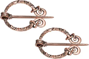 uxcell Vintage Brooch Cloak Pin, Penannular Brooch Cloak Clasp Scarf Shawl Cardigan Brooch Pin Buckle for Women Costume Accessory