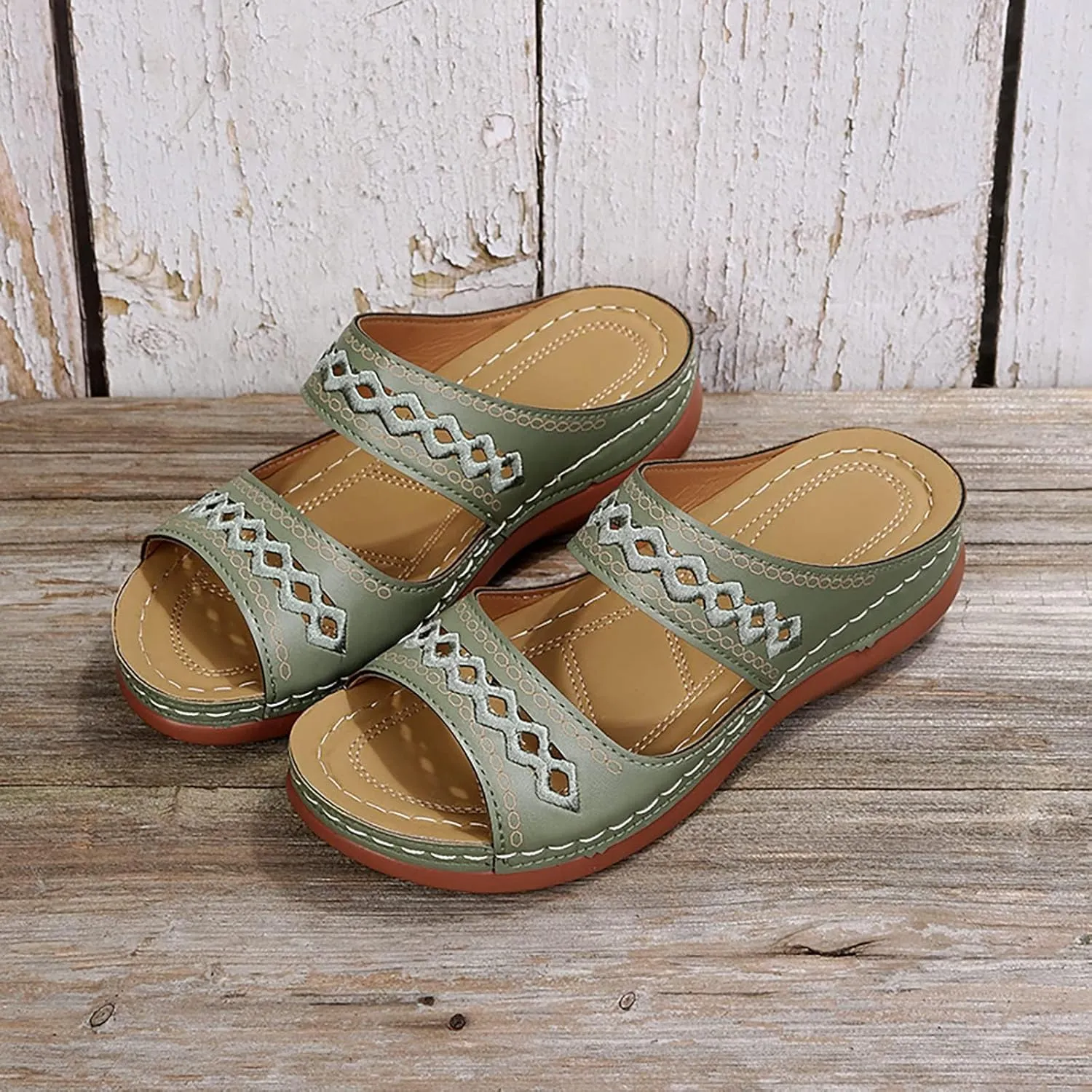 Wedge Sandals for Women,Comfortable Trendy Wedge Platform Arch Support Wide Width Flip Flops,Sandalias De Mujer Elegantes,Open Toe Platform Outdoor Flip Flops Shoes