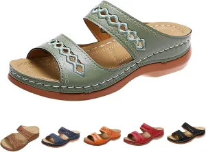 Wedge Sandals for Women,Comfortable Trendy Wedge Platform Arch Support Wide Width Flip Flops,Sandalias De Mujer Elegantes,Open Toe Platform Outdoor Flip Flops Shoes