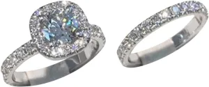 White Gold Plated Cubic Zirconia Halo Wedding Band Set Engagement Promise Eternity Ring for Women Bridal Trendy Jewelry Gifts