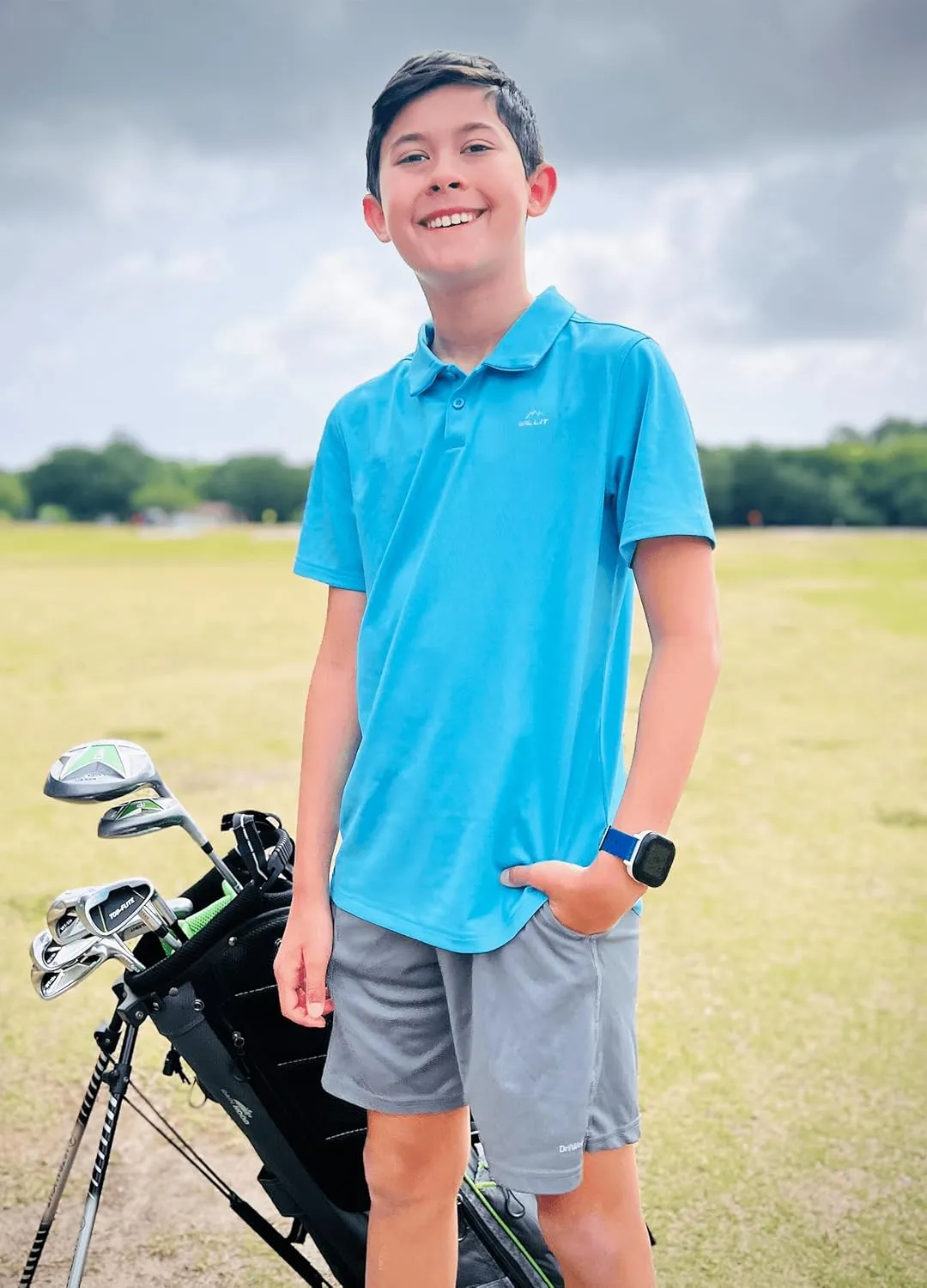 Willit Boys' Golf Polo Shirts Short Sleeve Youth Athletic Shirts Kids Quick Dry Active Shirts UPF 50 