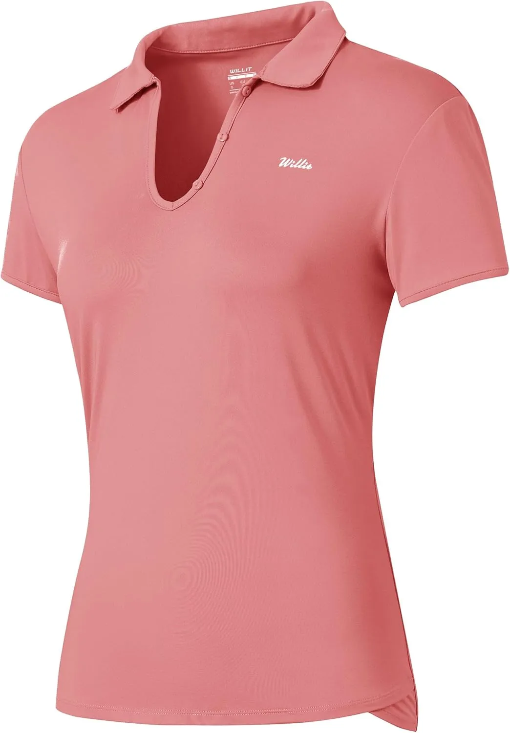 Willit Women's Tennis Shirts Quick Dry Golf Polo Shirts Short Sleeve Active Workout Shirts UPF 50  Running Tops