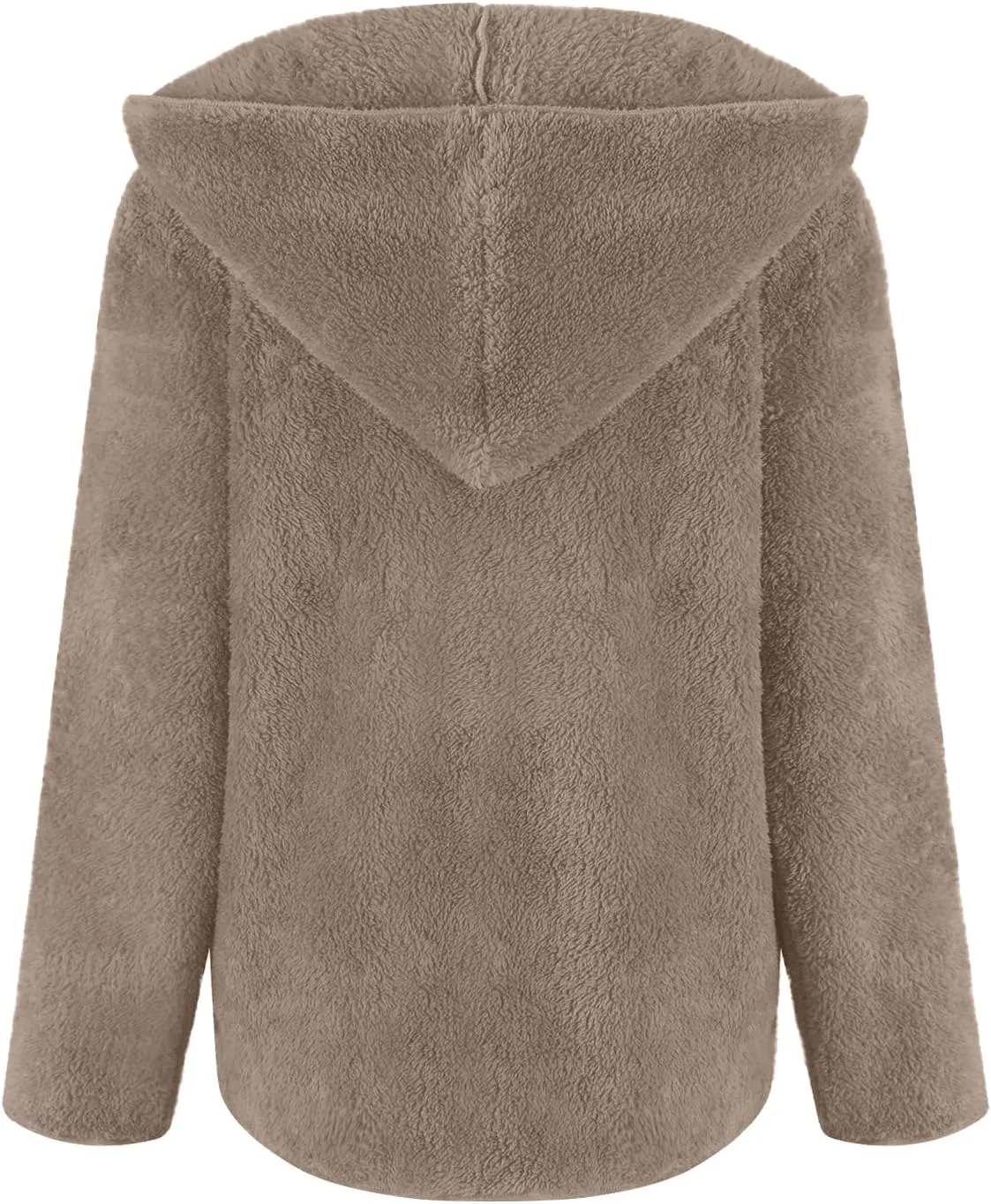 Women Sherpa Jacket Oversized Fleece Jacket Fall Teddy Bear Coat with Pockets Plus Size Open Front Hooded Cardigan