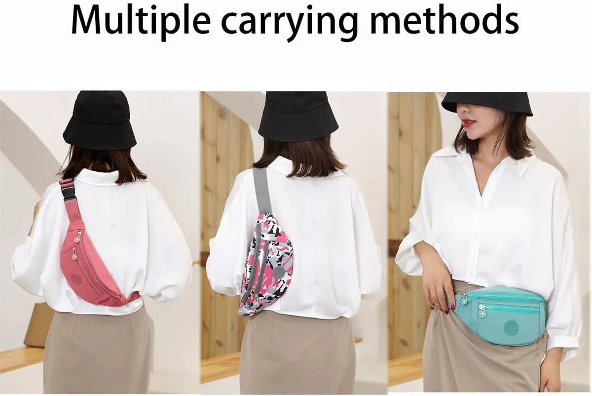 Women Waist Belt Bag Purse Hip Pouch Travel Sport Bum, Fashion Waist Belt Pack Bags Crossbody Pouch Money Shoulder Purse (A)
