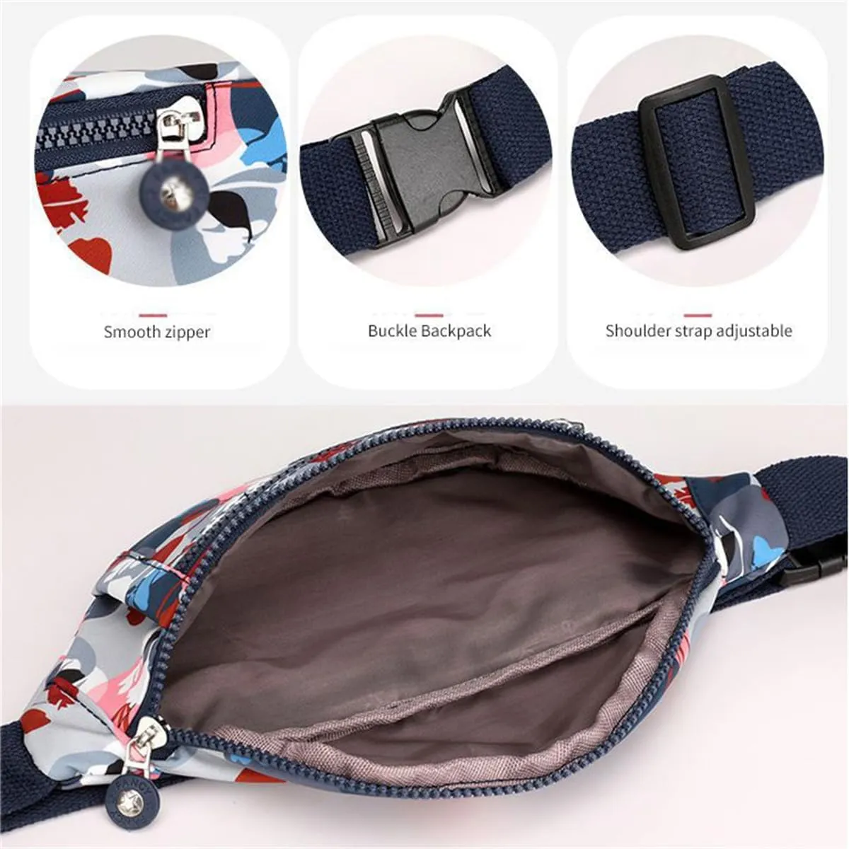 Women Waist Belt Bag Purse Hip Pouch Travel Sport Bum, Fashion Waist Belt Pack Bags Crossbody Pouch Money Shoulder Purse (A)