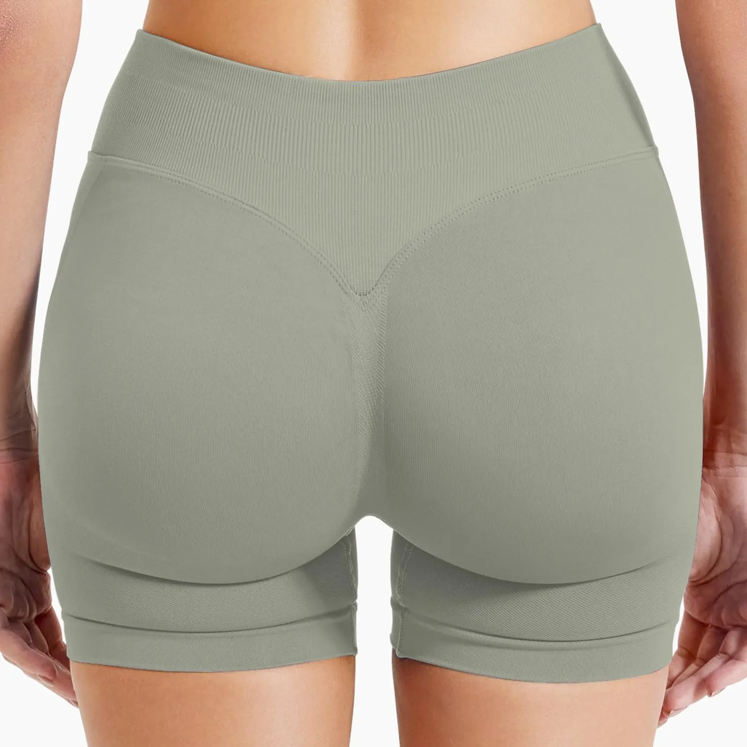 Women Workout Impact Shorts 4.5 Scrunch Butt Lifting Tummy Contro Gym Comfy Running Seamless Booty Biker Shorts