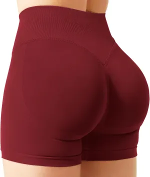 Women Workout Impact Shorts 4.5 Scrunch Butt Lifting Tummy Contro Gym Comfy Running Seamless Booty Biker Shorts