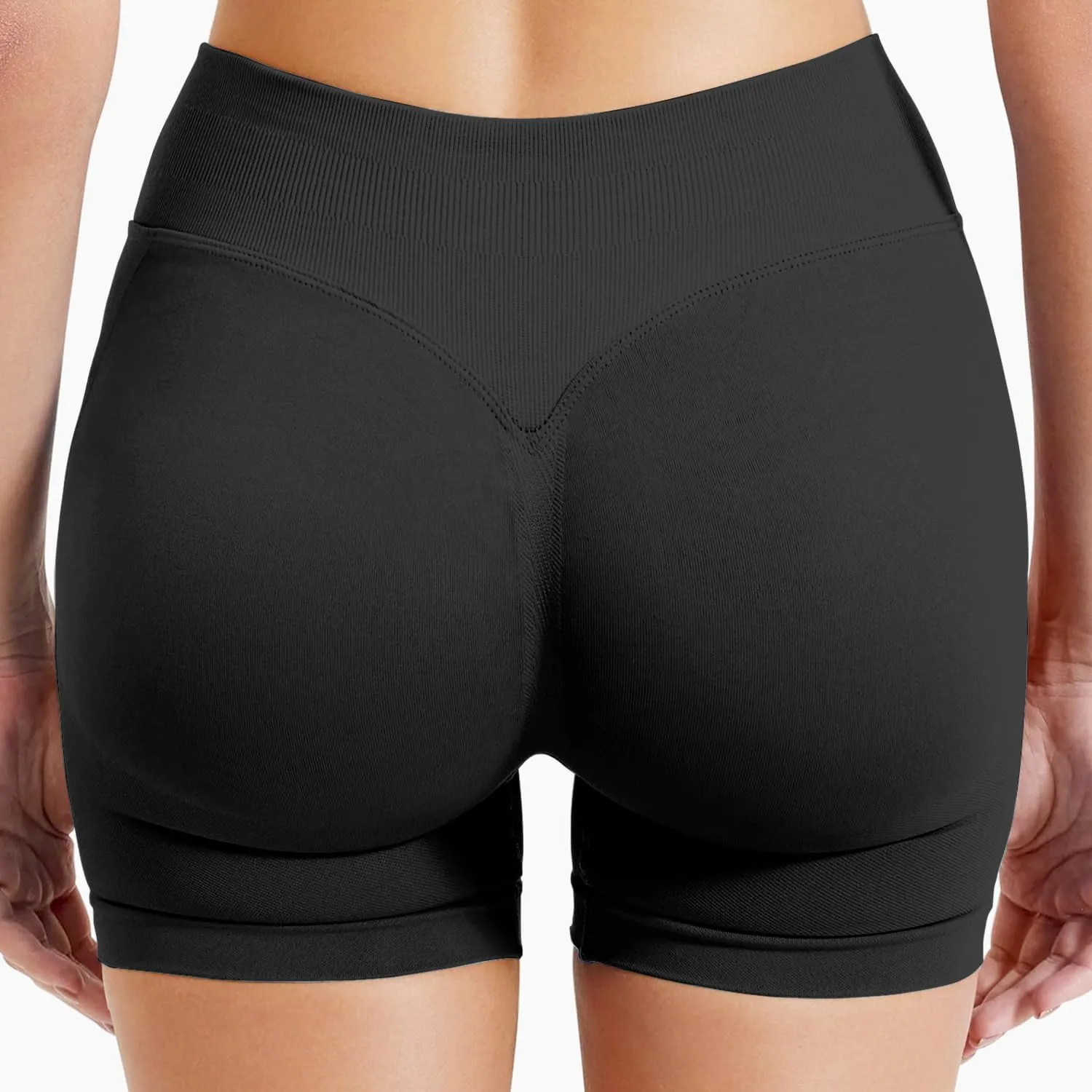 Women Workout Impact Shorts 4.5 Scrunch Butt Lifting Tummy Contro Gym Comfy Running Seamless Booty Biker Shorts