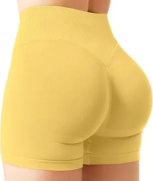 Women Workout Impact Shorts 4.5 Scrunch Butt Lifting Tummy Contro Gym Comfy Running Seamless Booty Biker Shorts