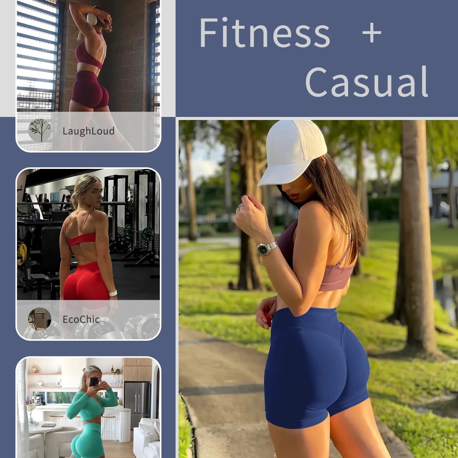 Women Workout Impact Shorts 4.5 Scrunch Butt Lifting Tummy Contro Gym Comfy Running Seamless Booty Biker Shorts