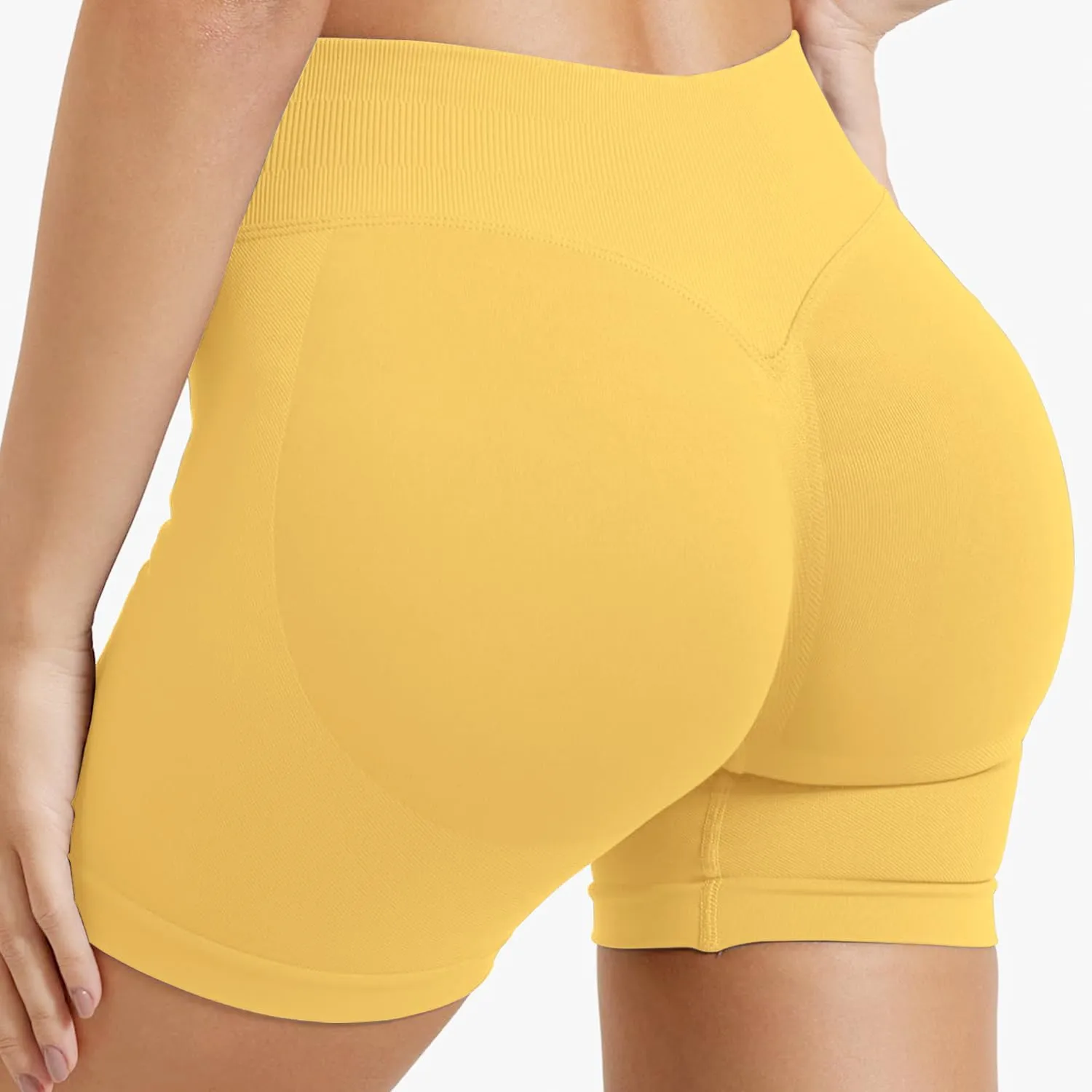 Women Workout Impact Shorts 4.5 Scrunch Butt Lifting Tummy Contro Gym Comfy Running Seamless Booty Biker Shorts