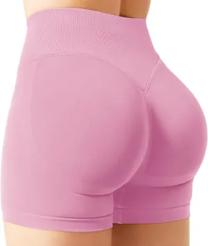 Women Workout Impact Shorts 4.5 Scrunch Butt Lifting Tummy Contro Gym Comfy Running Seamless Booty Biker Shorts