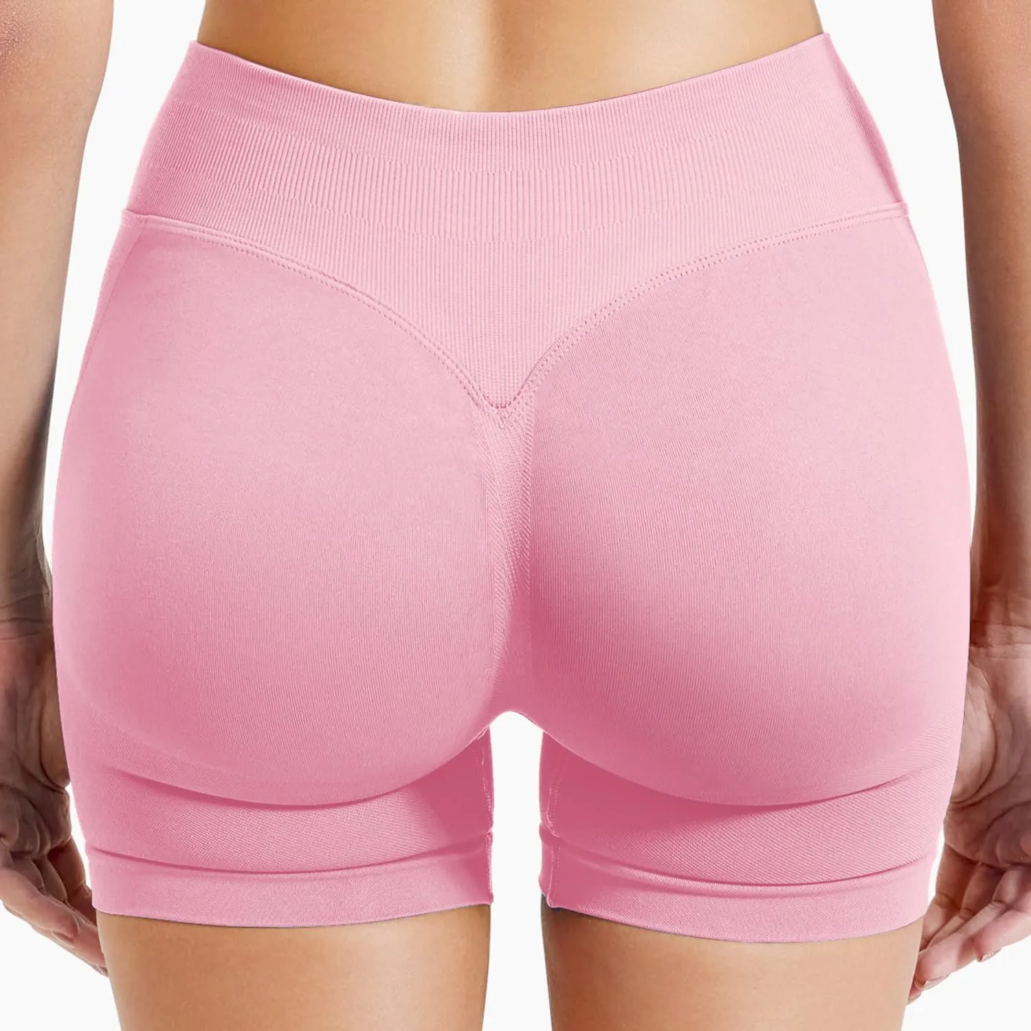Women Workout Impact Shorts 4.5 Scrunch Butt Lifting Tummy Contro Gym Comfy Running Seamless Booty Biker Shorts