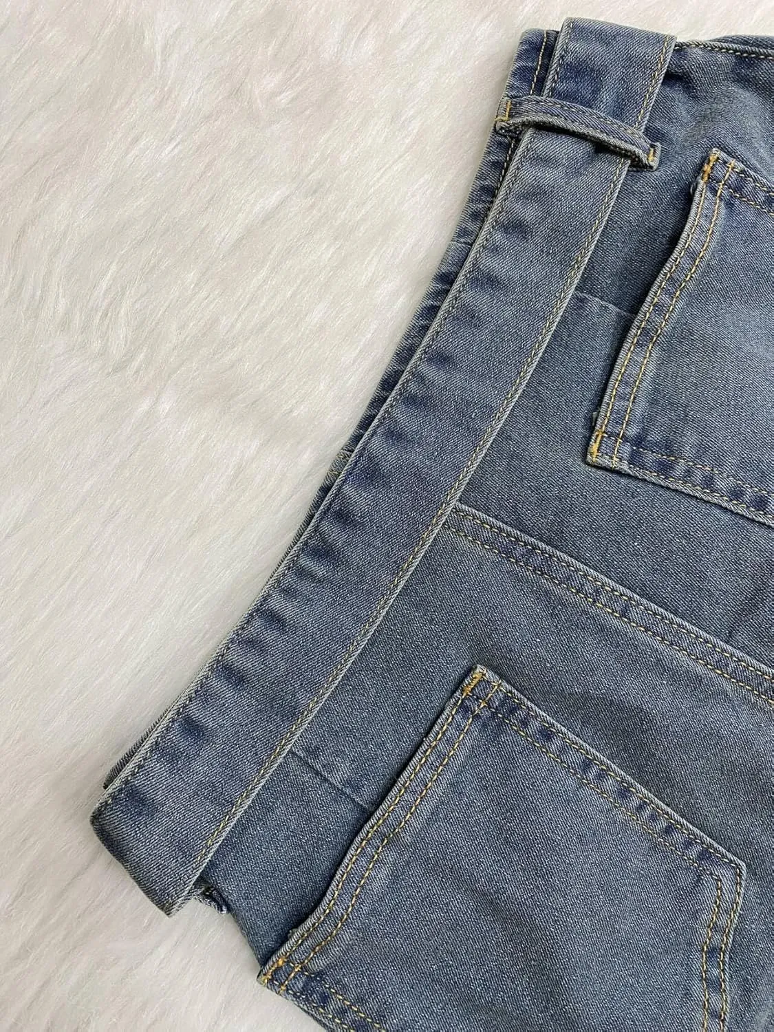 Women's Casual High Waisted Jean Skorts 2025 Summer Stretchy Denim Mini Skirt with Shorts Y2K Streetwear