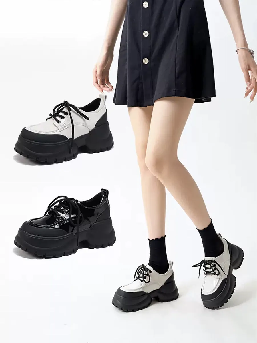 Women's Fashion Chunky Heeled Lace-up Pumps Shoes