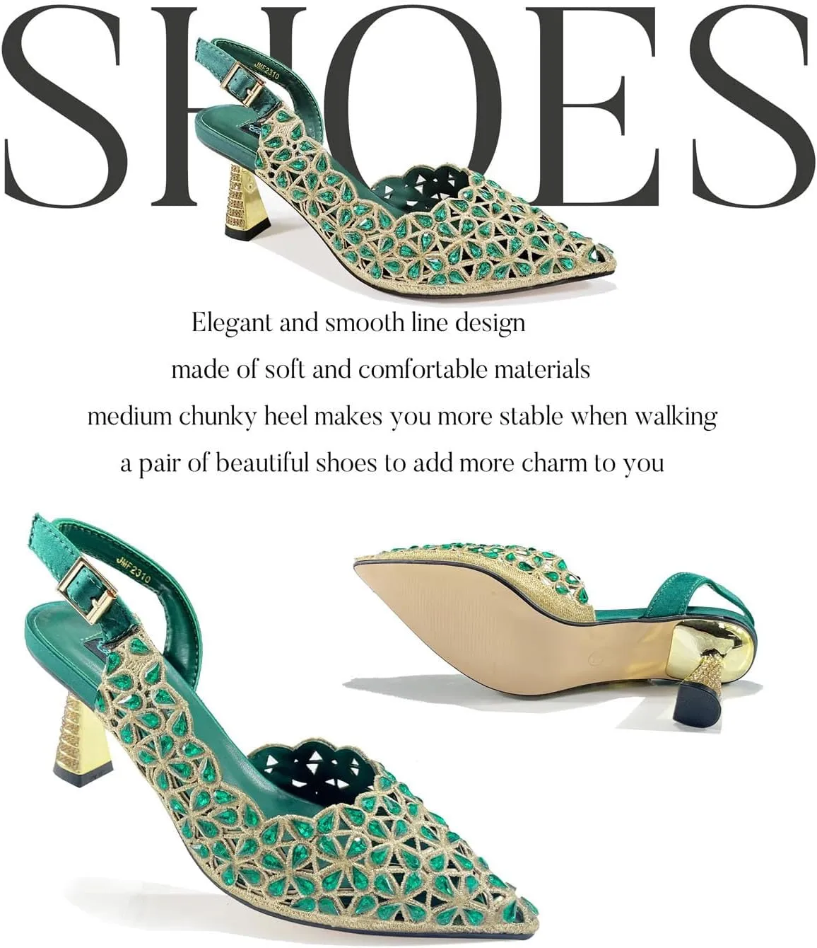 Womens Italian Wedding Shoes Set Bridal Pumps and Matching Evening Bag Rhinestone Beaded Sequin Clutch Purse