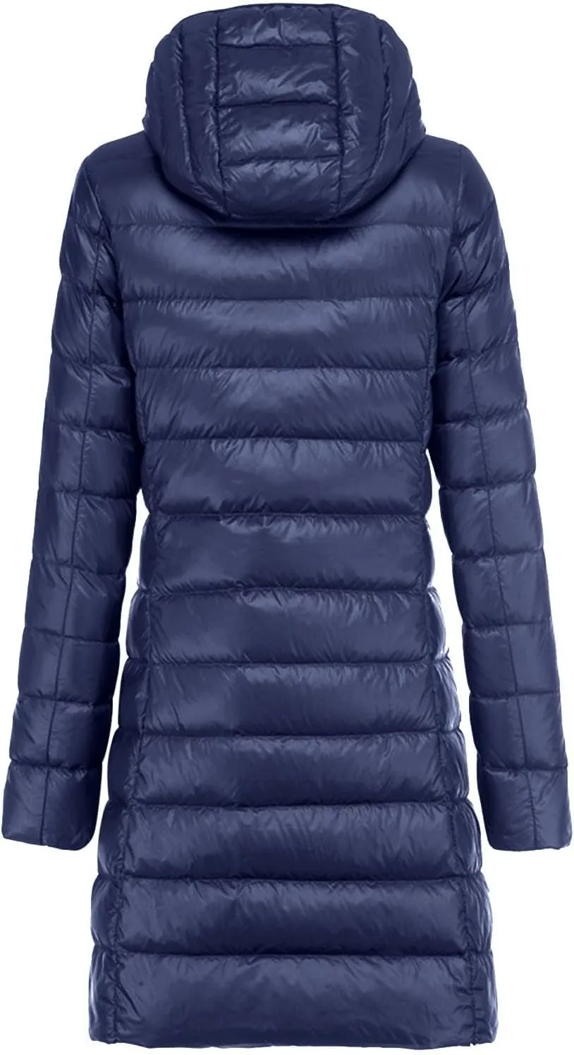 Women's Jacket Women Warm Lightweight Hoodless Windproof Winter Coat With Recycled Insulation Winter Lightweight