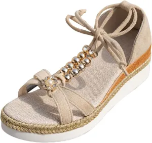 Women's Platform Wedge Sandals Wedge Sandals for Women Walking Slip on Arch Support Sandal Casual Soft Beach