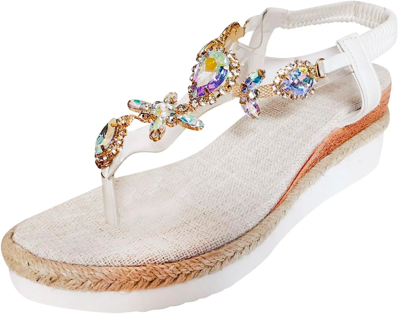 Women's Platform Wedge Sandals Wedges for Women Arch Support Soft Walking Sandal Beach Casual Slip on